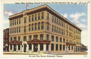 Home office building, owned by Southern Aid Life Insurance Co., Inc., 3rd and Clay streets, Richmond, Virginia