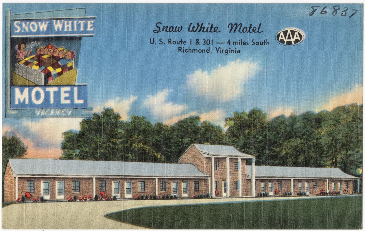 Snow White Motel, U.S. Route 1 & 301 -- 4 miles south, Richmond, Virginia