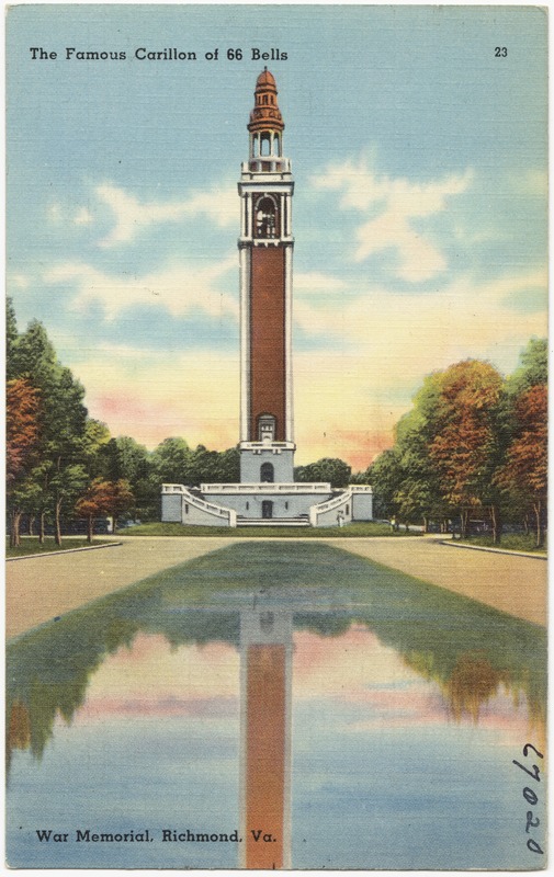 The famous Carillon of 66 Bells, War Memorial, Richmond, Va. Digital