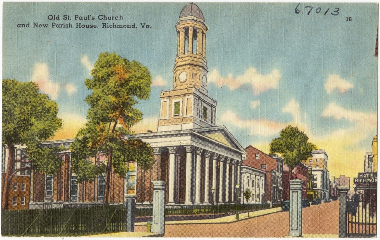 Old St. Paul's Church and new Parish House, Richmond, VA. Digital