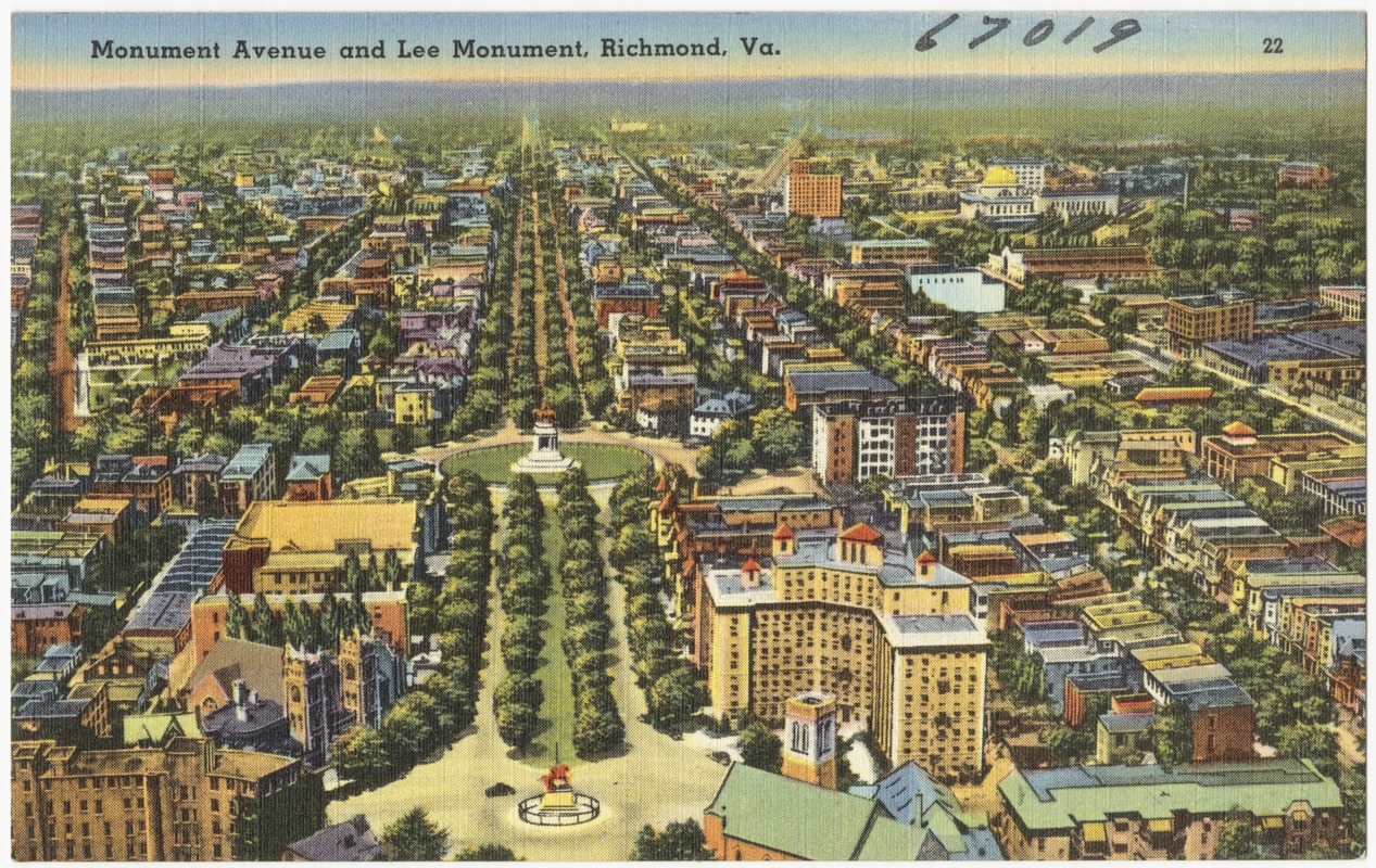Monument Avenue and Lee Monument, Richmond, VA.