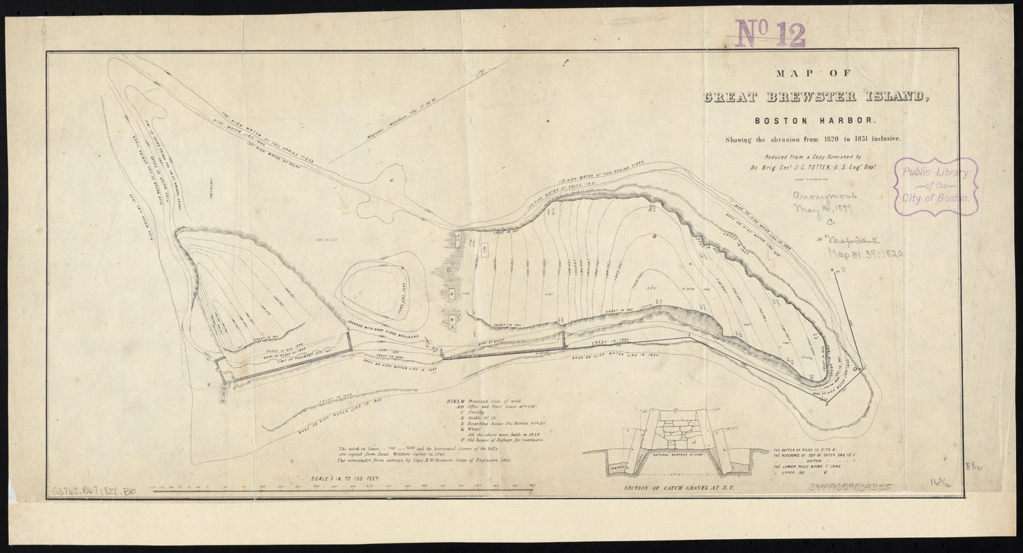 Map of Great Brewster Island, Boston Harbor