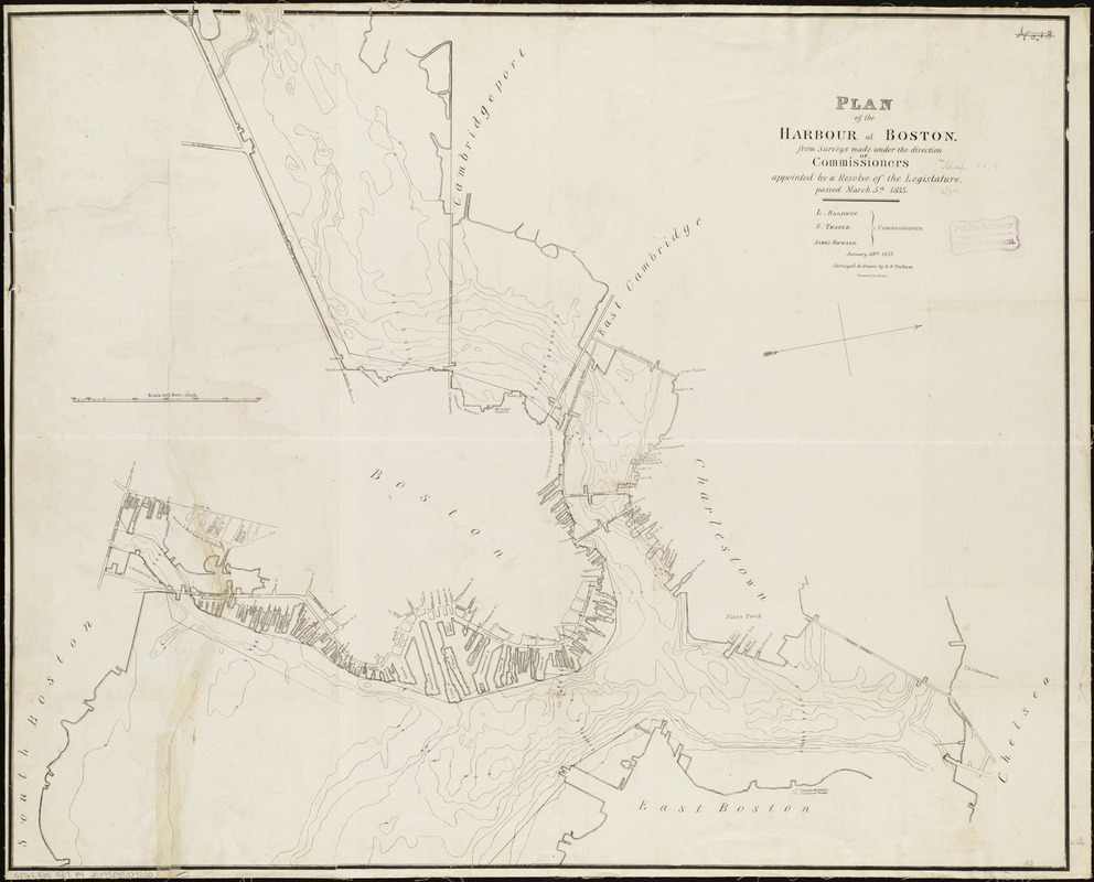 Plan of the harbour of Boston, from surveys made under the direction of commissioners appointed by a resolve of the legislature, passed March 5th 1835