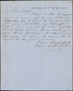 C.H. Wilson autograph letter signed to Ziba B. Oakes
