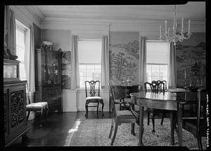 Assembly House, Federal Street, Salem: interior, dining room