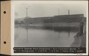 Wickwire-Spencer Steel Corp., new treatment works, mill in background, Spencer, Mass., 2:50 PM, Apr. 6, 1933