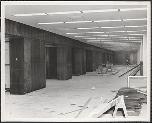 Construction of Boylston Building, Boston Public Library, interior