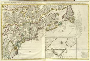 Nova tabula geographica complectens Borealiorem Americæ partem