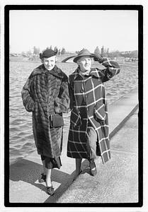 Models posing on the Esplanade