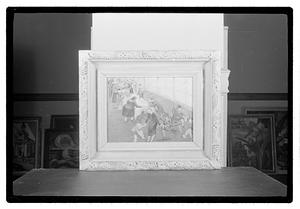 Modern art c/o Collier Copies of oils & watercolor & 2 statues