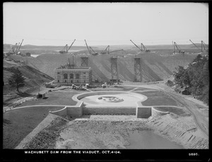 Wachusett Dam, from the viaduct, Clinton, Mass., Oct. 4, 1904