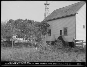 Distribution Department, Low Service Spot Pond Reservoir Watershed, Joseph W. Wilson's barn on Pond Street, near Doleful Pond, Stoneham, Mass., Oct. 7, 1904