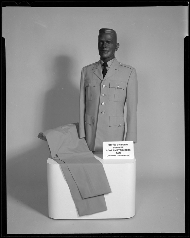 Office uniform, summer, coat and trousers, tan (55/45 polyester/wool)
