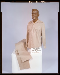 Work uniform, summer, shirt and trousers, tan (50/50 polyester/cotton, durable press)