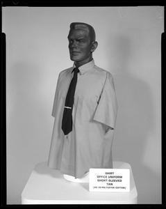 Shirt, office uniform, short-sleeved, tan (65/35 polyester/cotton)