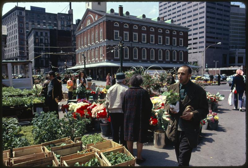 Faneuil Hall outdoor market place Digital Commonwealth