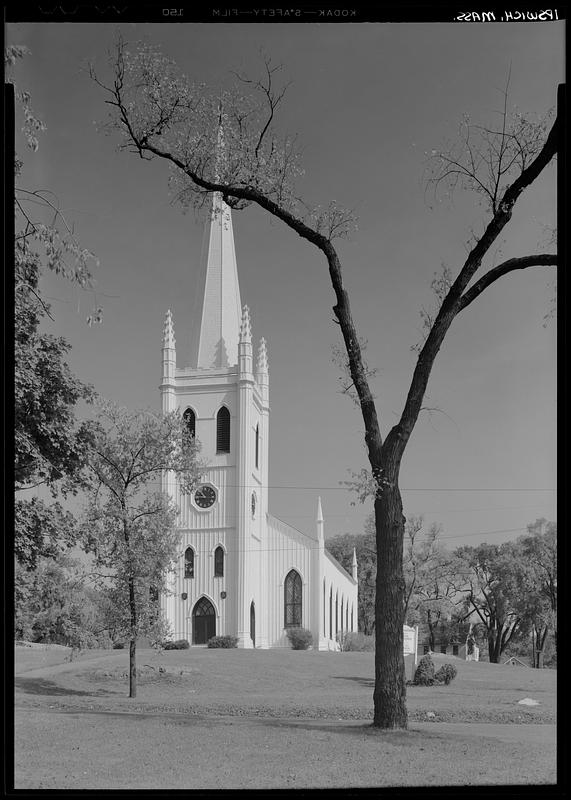 Ipswich, First Church, autumn Digital Commonwealth