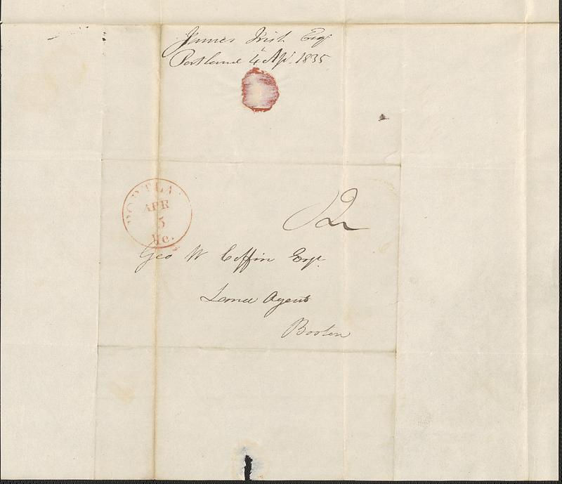 James Irish to George Coffin, 4 April 1835 - Digital Commonwealth