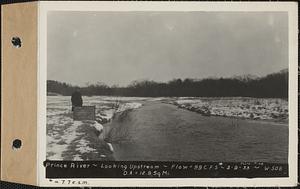 Prince River, looking upstream, flow = 99 cubic feet per second = 7.7 cubic feet per second per square mile, drainage area = 12.9 square miles, Barre, Mass., Mar. 9, 1933