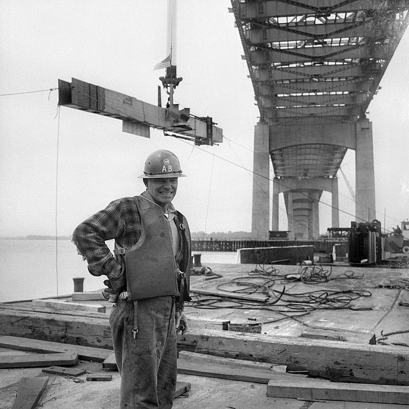 Braga Bridge construction, Fall River Digital Commonwealth