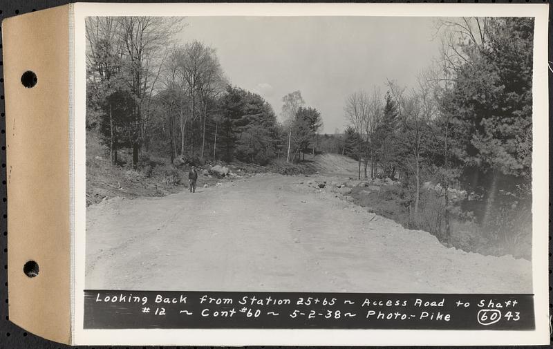 Contract No. 60, Access Roads to Shaft 12, Quabbin Aqueduct, Hardwick