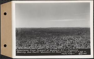 Contract No. 82, Constructing Quabbin Hill Road, Ware, panorama from summit of Quabbin Hill, compass bearing due south, Ware, Mass., Jun. 7, 1940