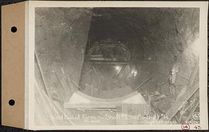 Contract No. 14, East Portion, Wachusett-Coldbrook Tunnel, West Boylston, Holden, Rutland, west end of form, Shaft 1, West Boylston, Mass., Jul. 29, 1929