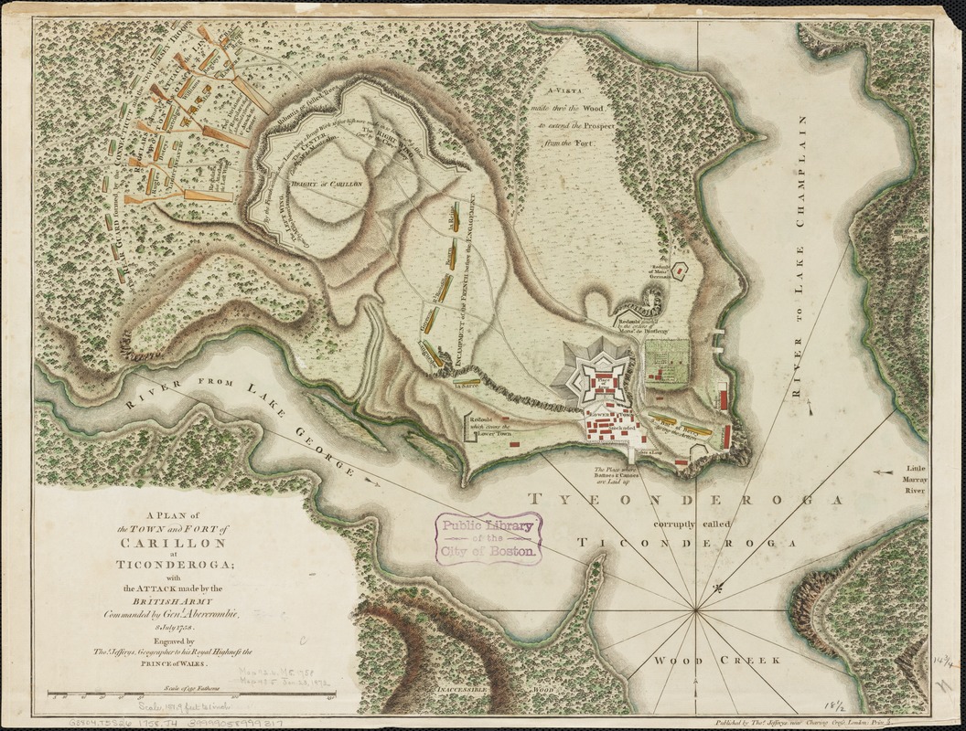 A plan of the town and Fort of Carillon at Ticonderoga - Norman B.  Leventhal Map & Education Center