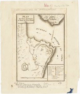 Plan des forts, batteries et poste de West-Point, 1780