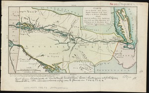 Carte de la route des lacs depuis Montréal et St. Jean jusqu'à la Riviere d'Hudson