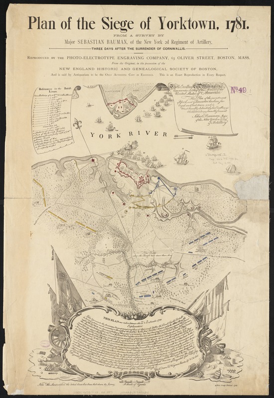 Plan of the Siege of Yorktown, 1781