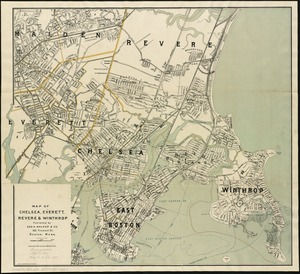 Map of Chelsea, Everett, Revere, & Winthrop