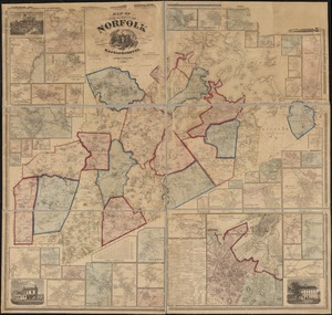 Map of the county of Norfolk, Massachusetts