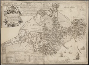 A new plan of ye great town of Boston in New England in America, with the many additionall buildings & new streets to the year 1743