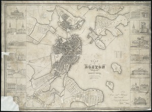Plan of Boston with parts of the adjacent towns