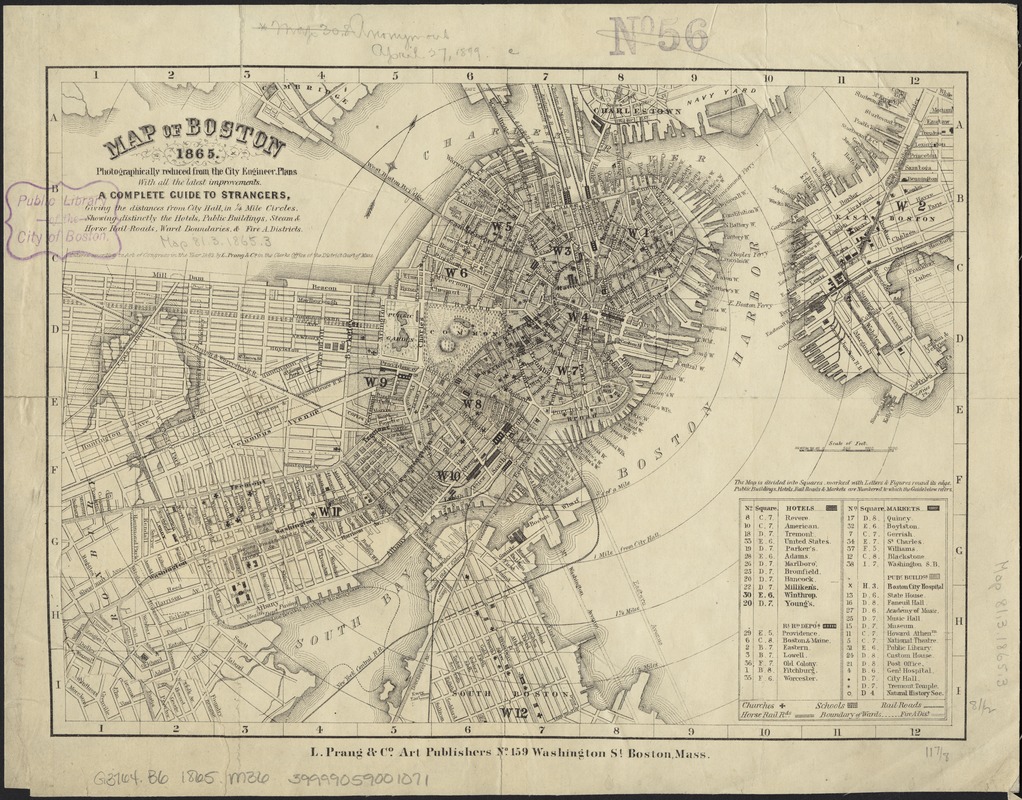 Map of Boston, 1865