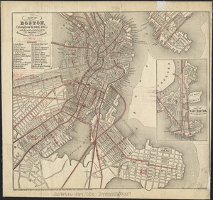 Map of Boston, comprising the whole city, with the new boundaries of the wards