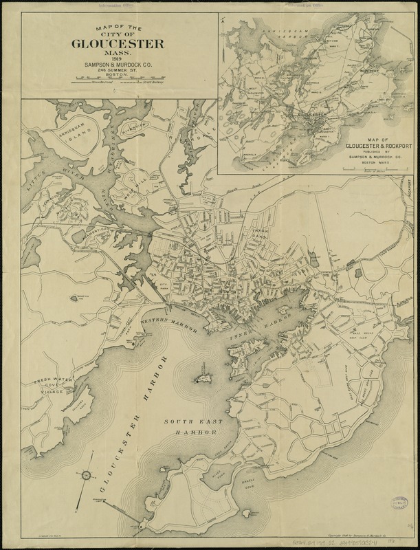 Map of the city of Gloucester, Mass