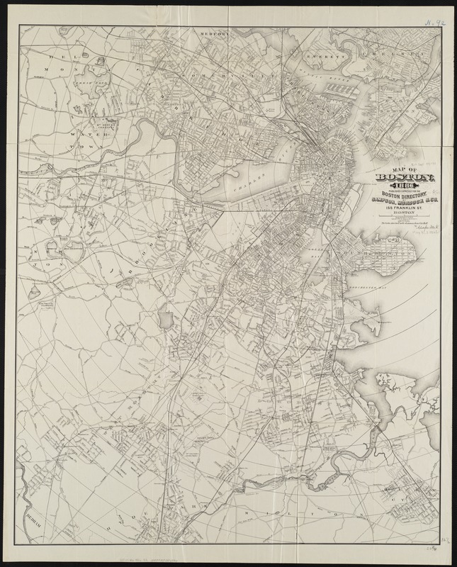 Map of Boston, for 1886