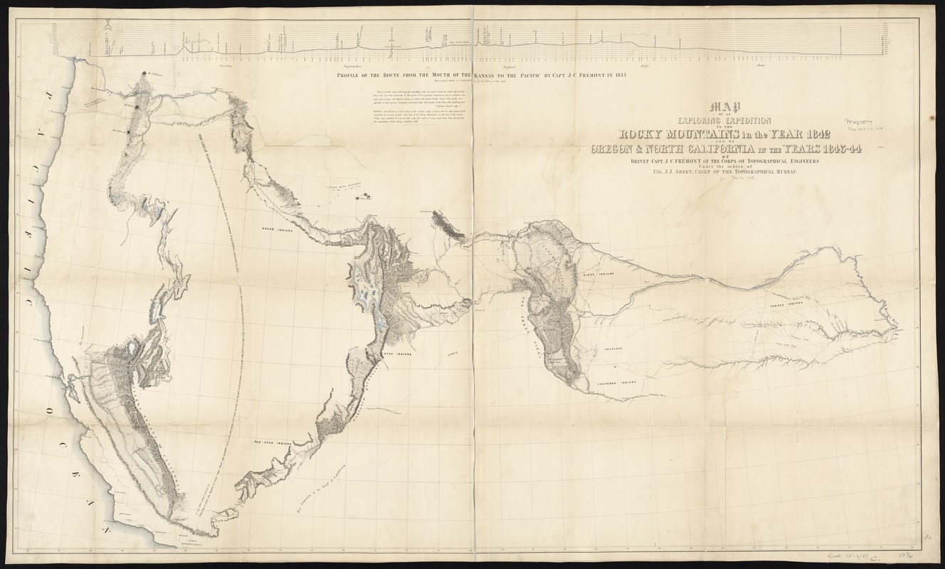 Map of an exploring expedition to the Rocky Mountains in the year 1842 and to Oregon & north California in the years 1843-44