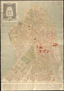 Map of the central business district of Boston