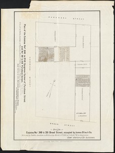Plan of the estates nos. 246 to 252 Congress corner of Purchase Street and nos. 59 to 69 Purchase Street