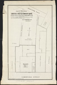 Plan of real estate on Cambridge Street near Bowdoin Square, belonging to the heirs of the late Deacon Moses