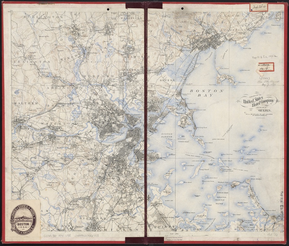 [Map of Boston and vicinity, for the use of guests]