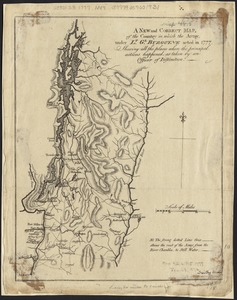 A new and correct map, of the country in which the Army, under Lt. Gl. Burgoyne acted in 1777, shewing all the places where the principal actions happened