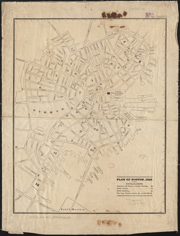 Plan of Boston 1828