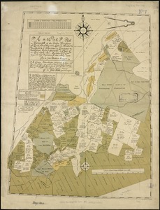 A map plat or draught of the twelve divisions of land as they were laid out, bounded & measured to ye proprietors in Dorchester, new grant, beyond ye Blew-Hills, in ye years of our Lord 1696 & 1697