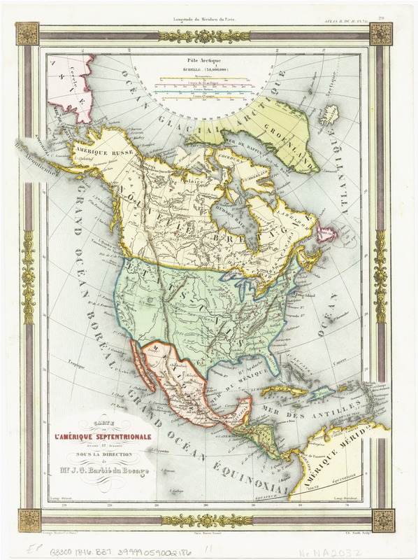 Carte de l'Amérique Septentrionale