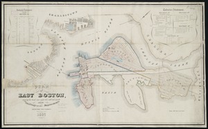 Plan of East Boston showing the land and water lots sold and unsold