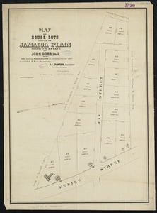 Plan of house lots located on Jamaica Plain belonging to the estate of John Dorr, dec'd